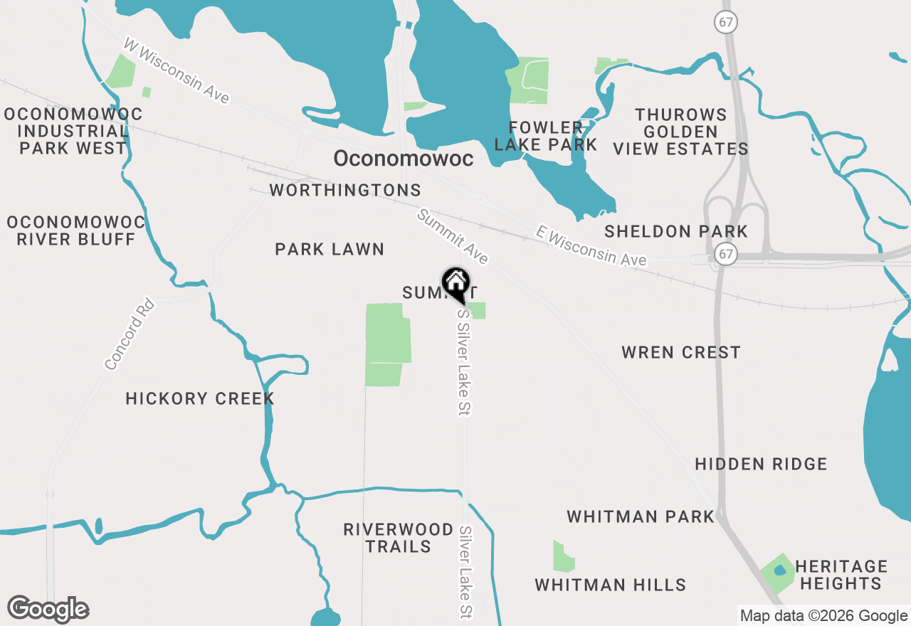 Map of 614 S Silver Lake St, Oconomowoc, WI 53066
