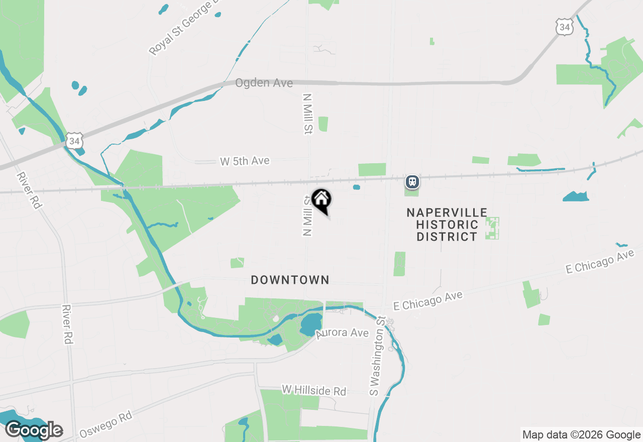 Map of 312 Douglas Avenue, Naperville, IL 60540