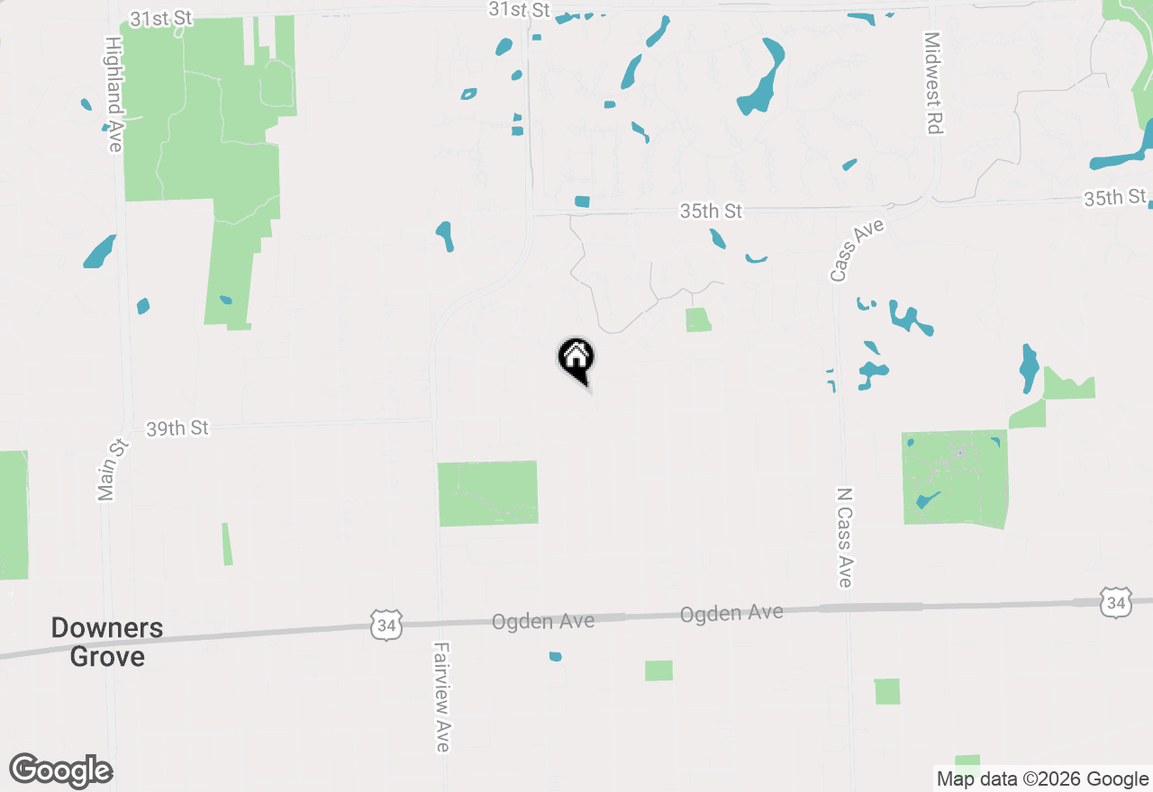 Map of 120 39th Street, Downers Grove, IL 60515