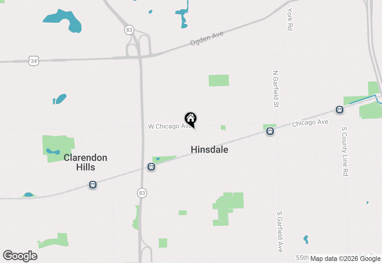 Map of 16 S Monroe Street, Hinsdale, IL 60521