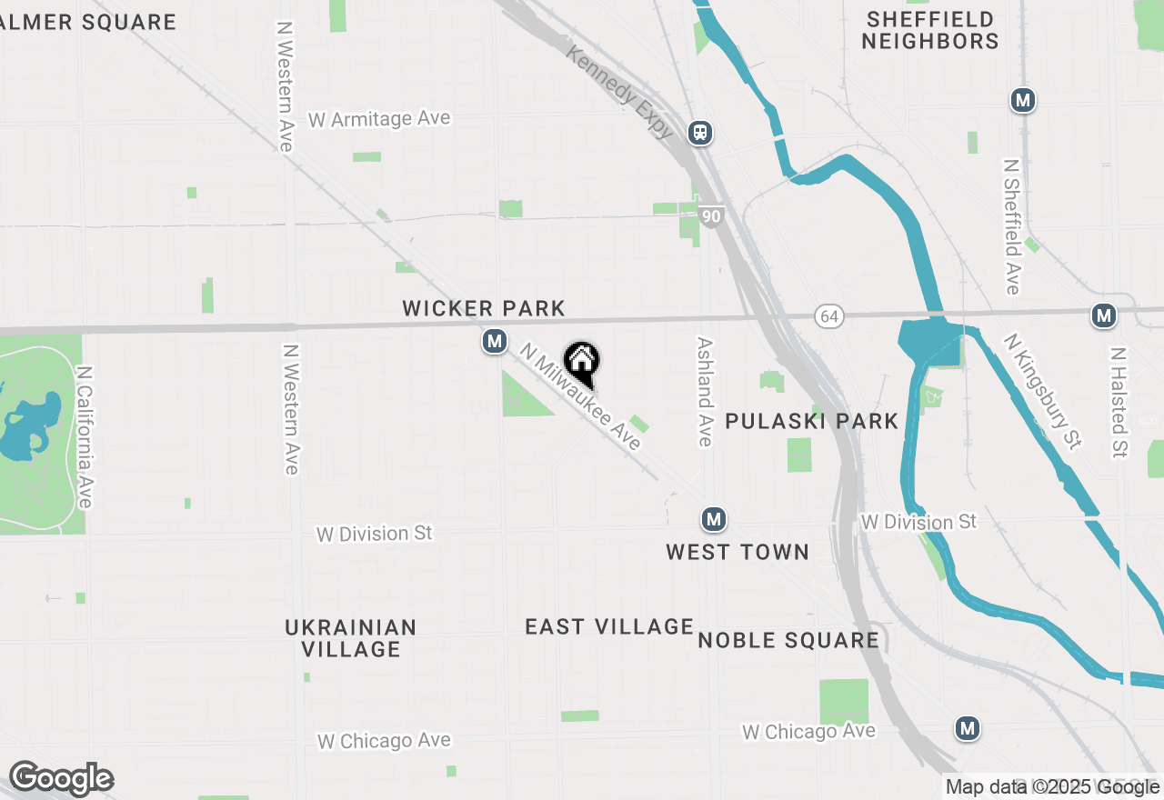 Map of 1424 N Milwaukee Avenue, Chicago, IL 60622