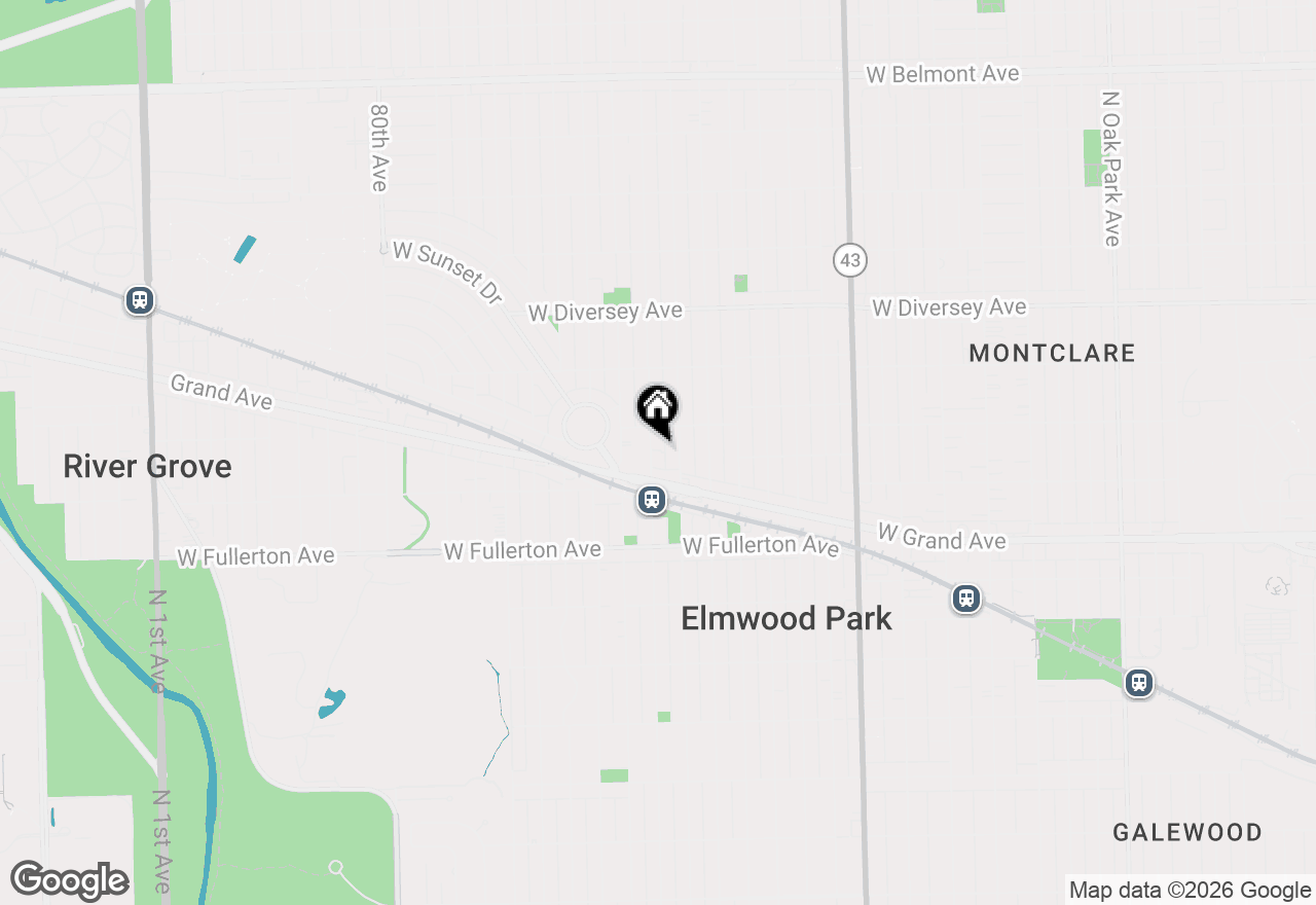 Map of 2529 N 75th Court, Elmwood Park, IL 60707