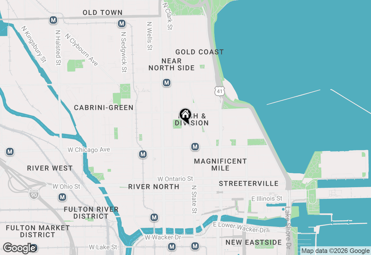 Map of 33 W Delaware Place #22A, Chicago, IL 60610