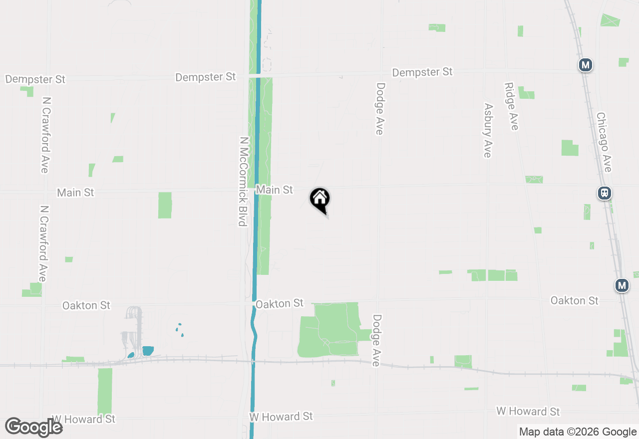 Map of 2204 Washington Street, Evanston, IL 60202