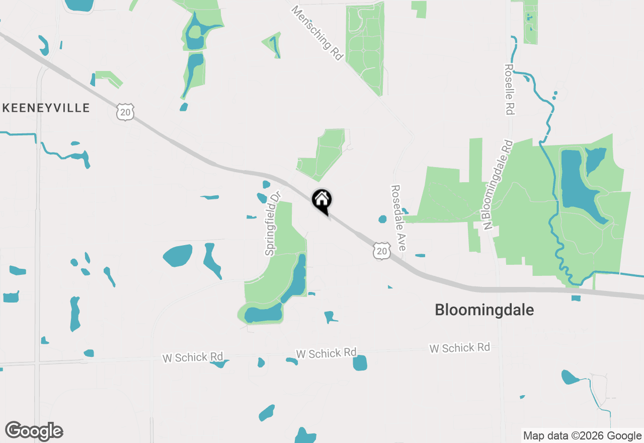Map of 205 Westminster Drive, Bloomingdale, IL 60108