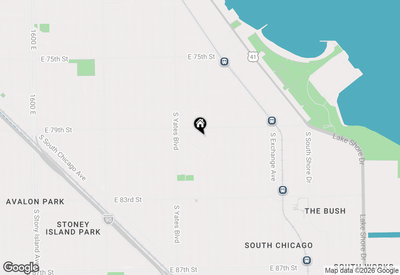 Map of 7932 S Kingston Avenue #1S, Chicago, IL 60649