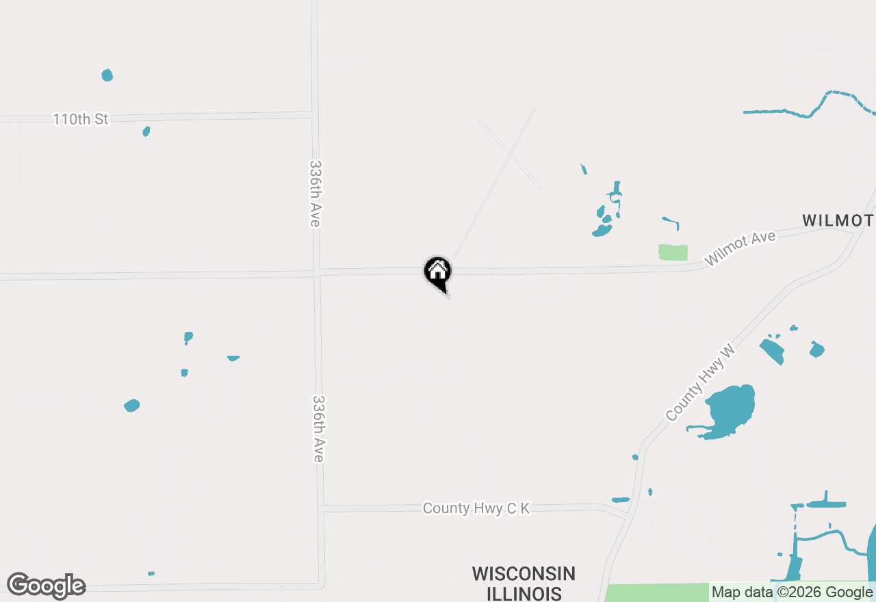 Map of 32925 118th St, Twin Lakes, WI 53181