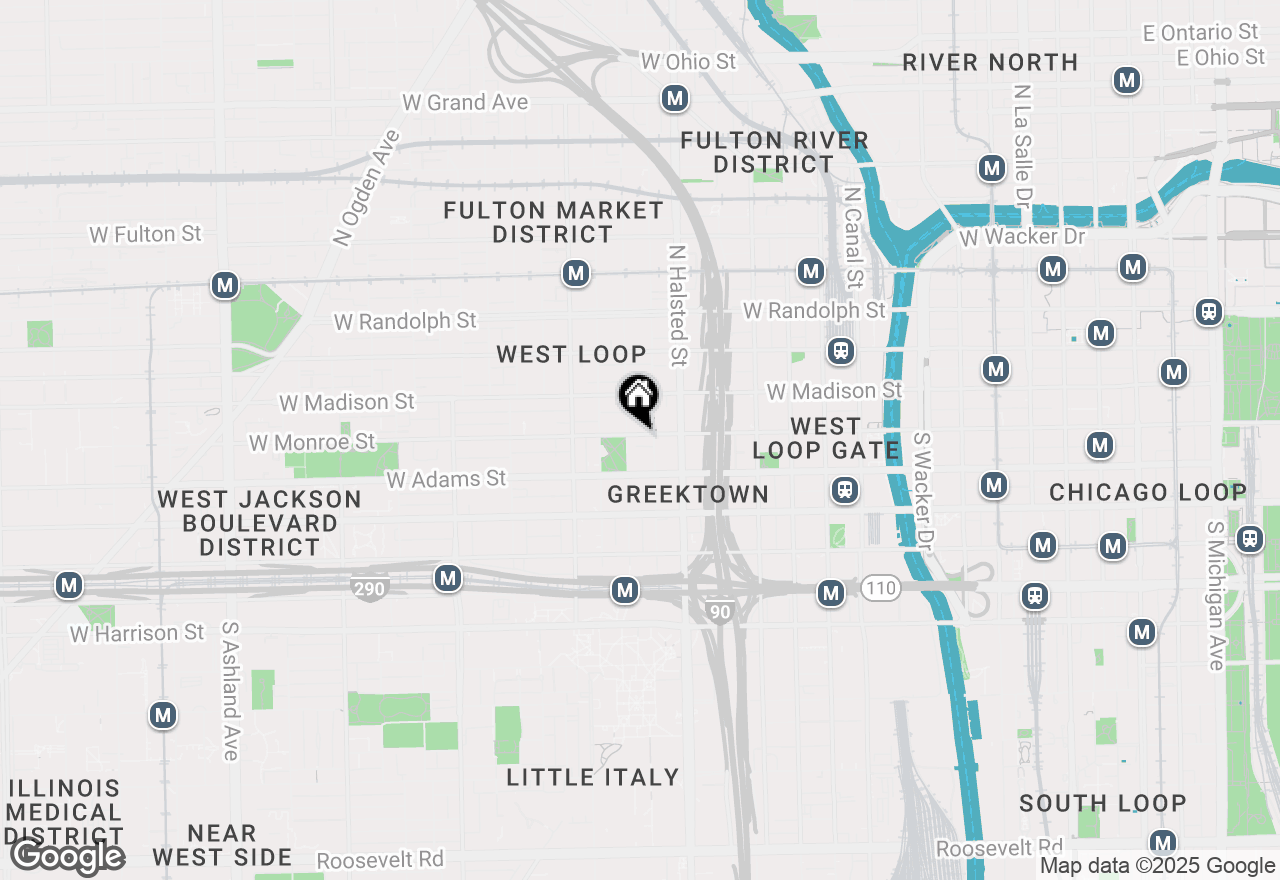 Map of 845 W Monroe Street #1B, Chicago, IL 60607