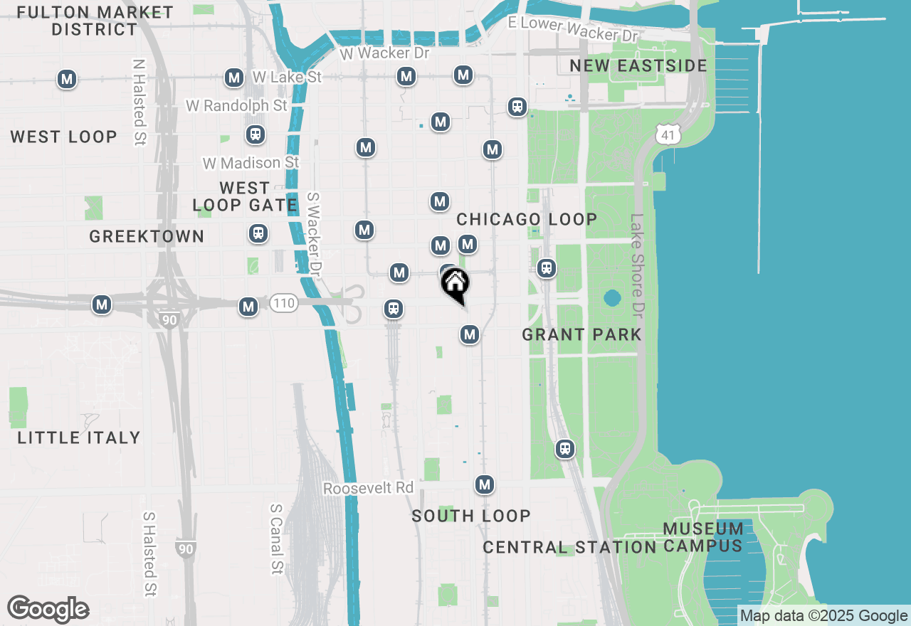 Map of 523 S Plymouth Court #705, Chicago, IL 60605