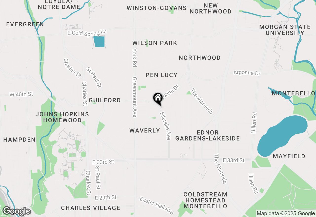 Map of 3734 Ellerslie Avenue, Baltimore, MD 21218