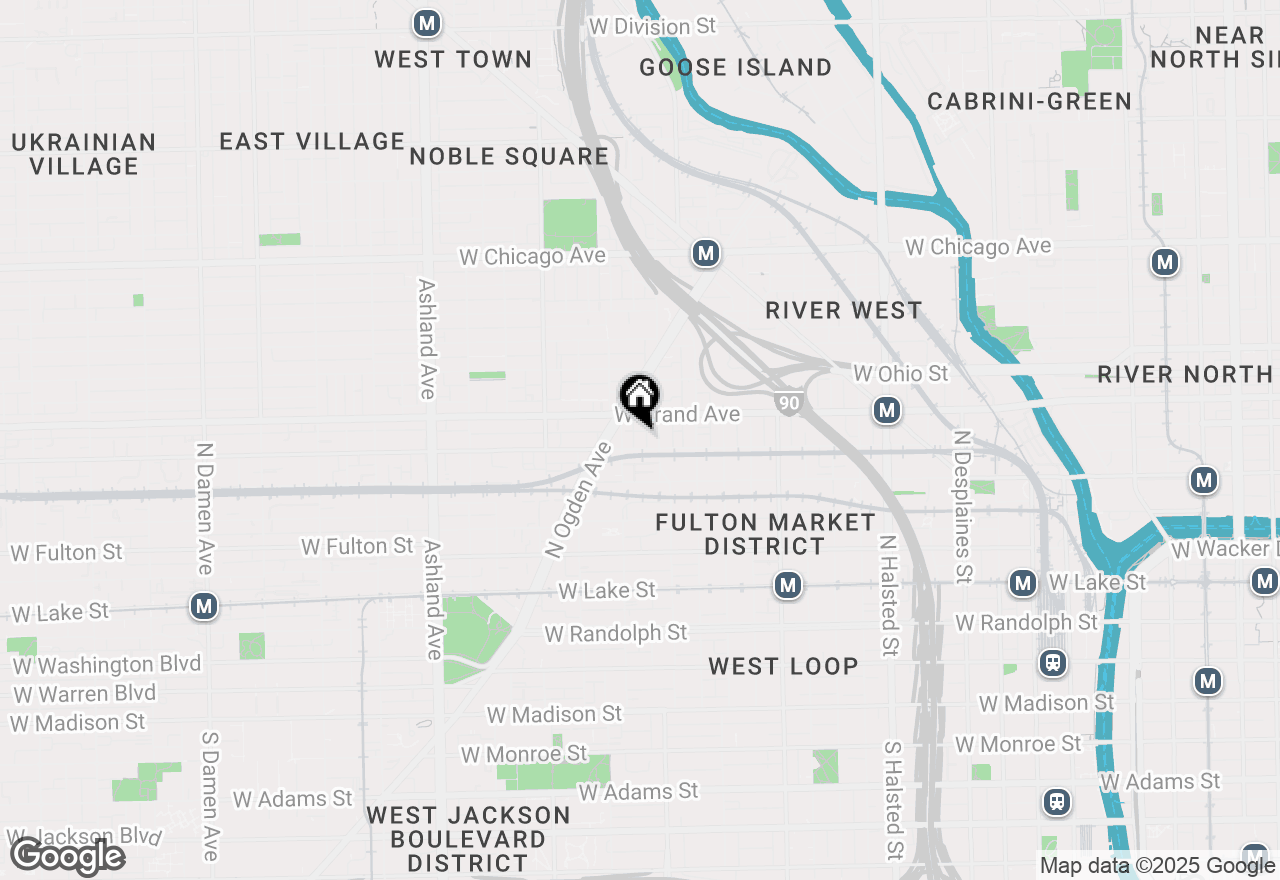 Map of 1222 W Hubbard Street #1F, Chicago, IL 60642