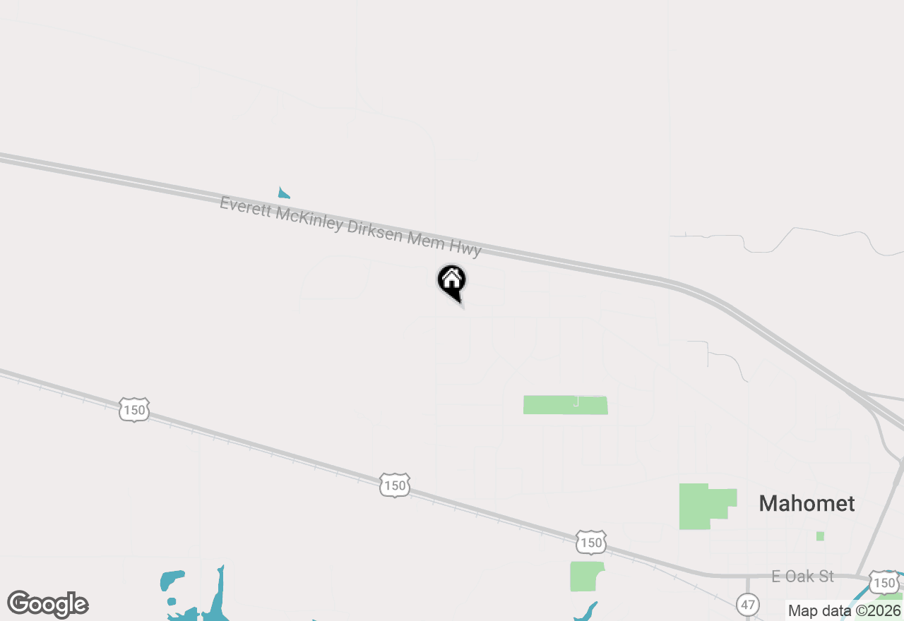 Map of 1203 Ridgewood Road, Mahomet, IL 61853