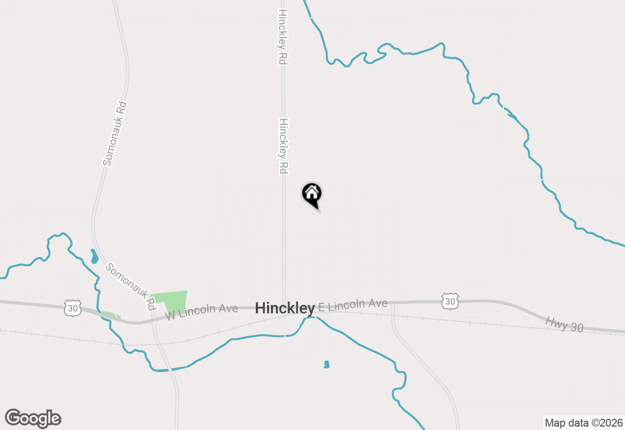 Map of 551 N Oak Street, Hinckley, IL 60520