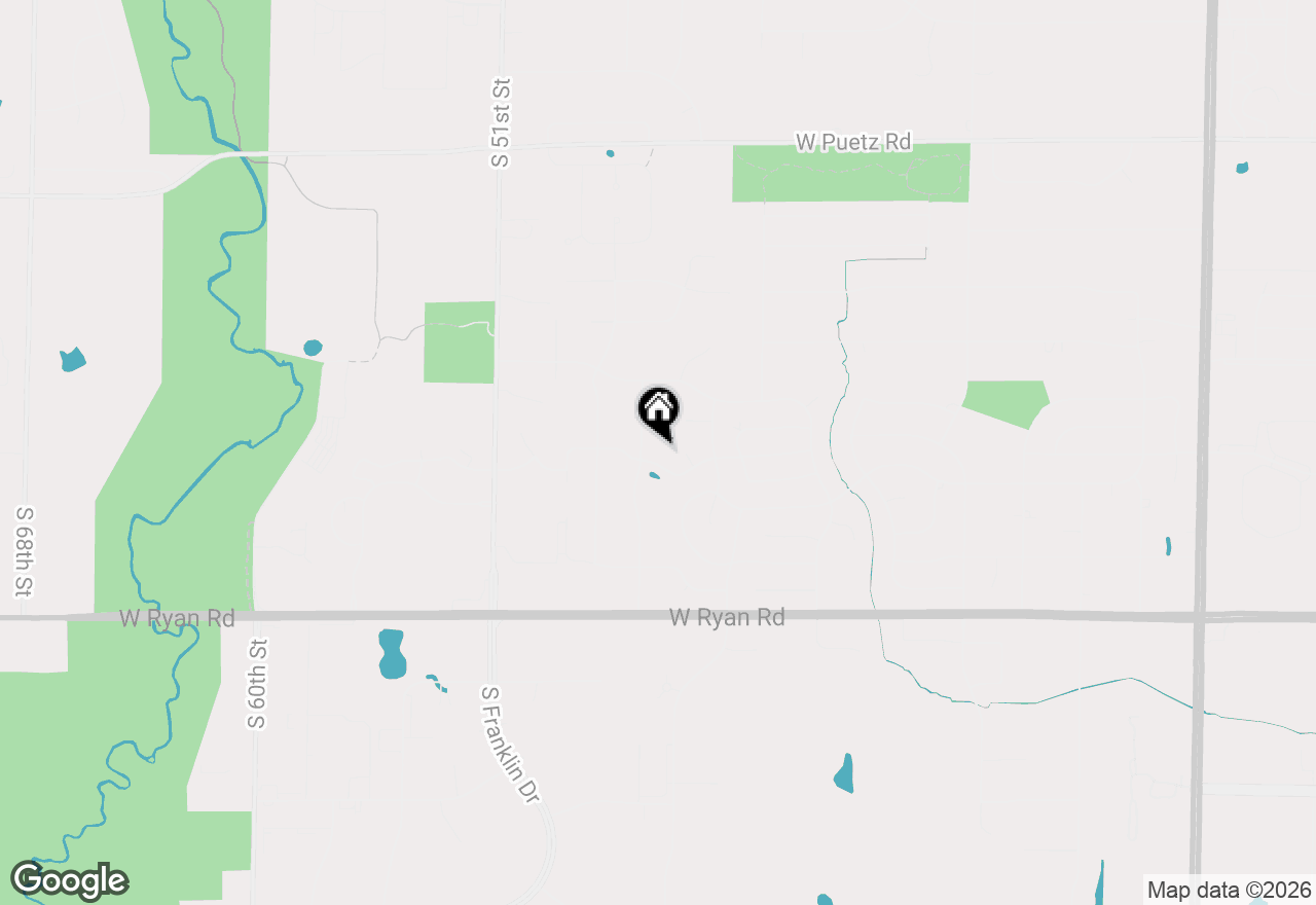 Map of 4550 W Thorncrest Dr, Franklin, WI 53132
