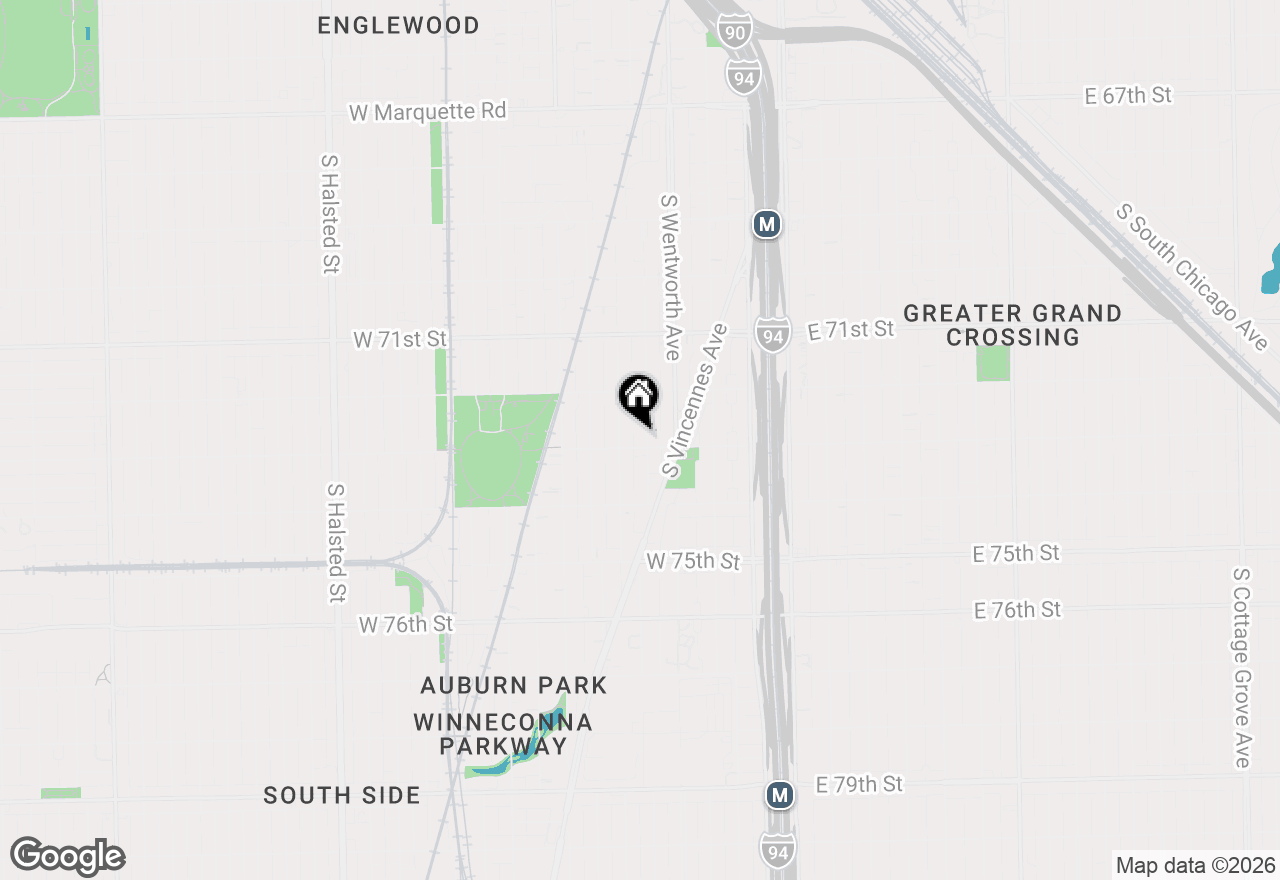Map of 7250 S Yale Avenue #3N, Chicago, IL 60621