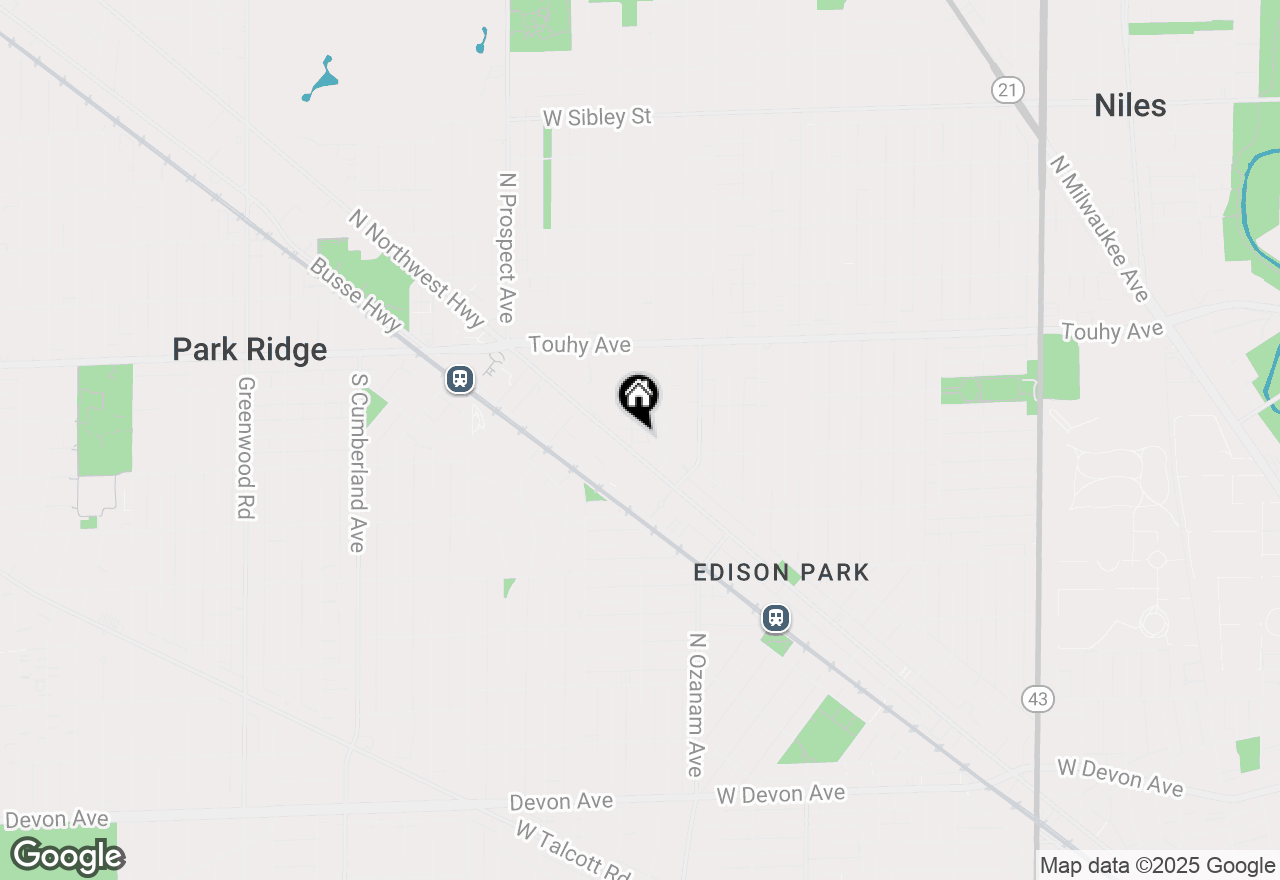 Map of 313 S Northwest Highway #5, Park Ridge, IL 60068