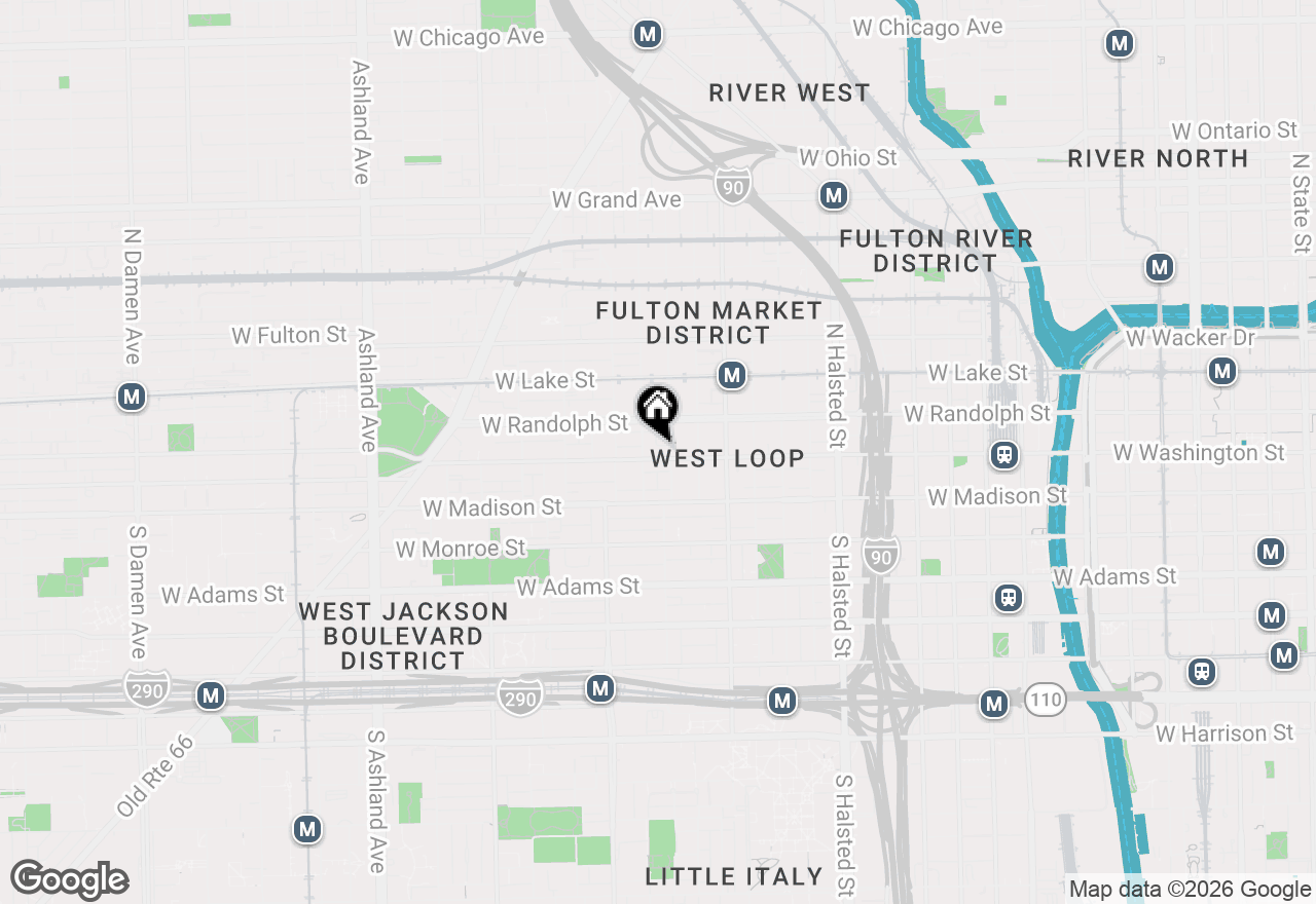 Map of 106 N Aberdeen Street #100, Chicago, IL 60607