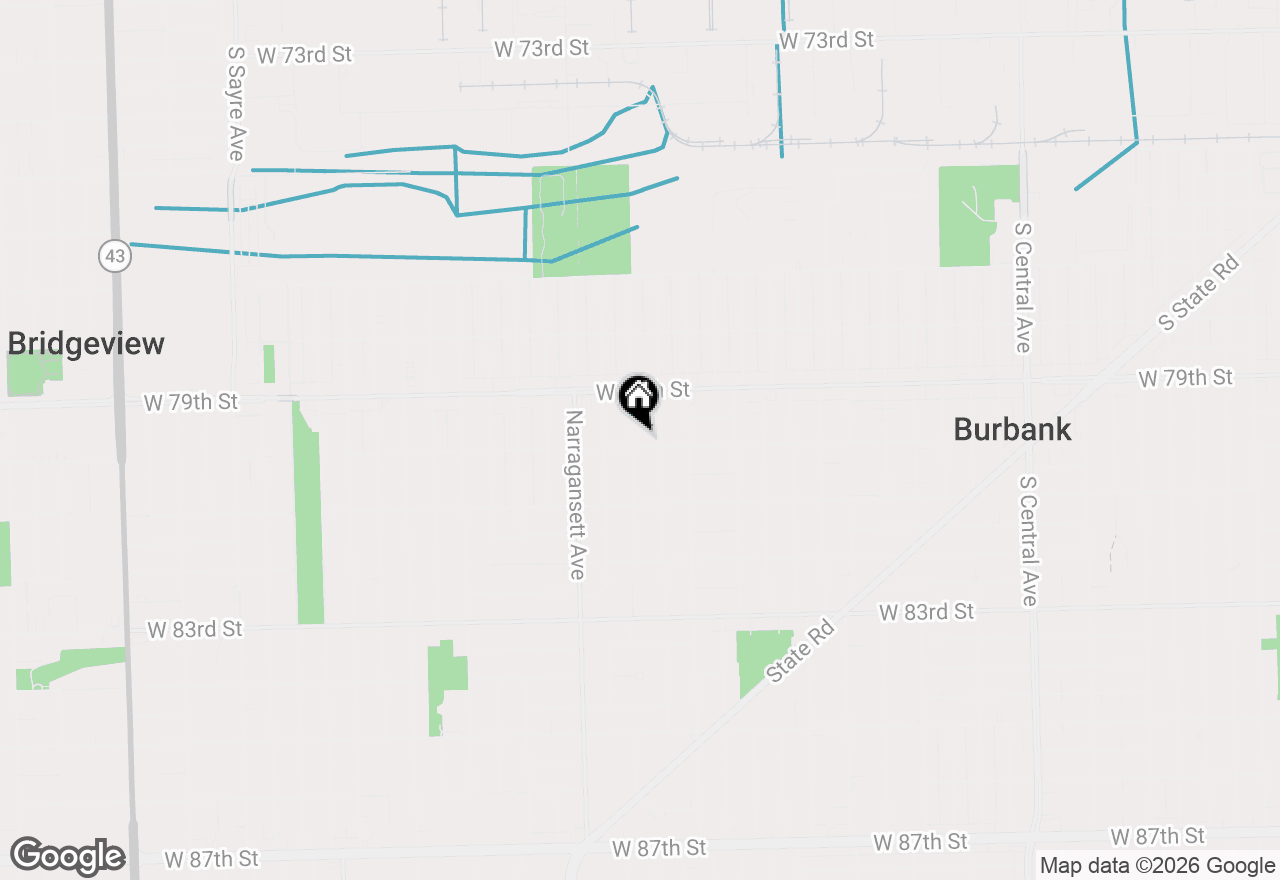 Map of 7945 Mobile Avenue, Burbank, IL 60459