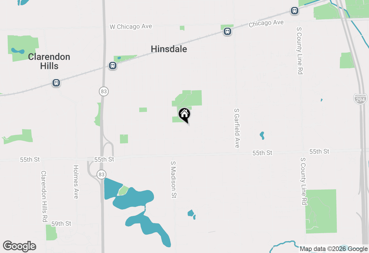 Map of 810 S Clay Street, Hinsdale, IL 60521