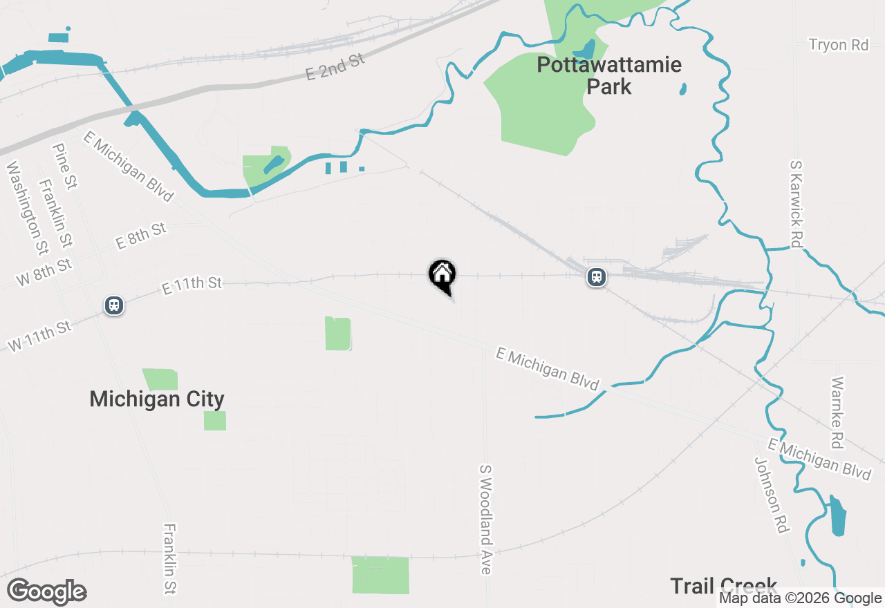 Map of 205 Grace Street, Michigan City, IN 46360