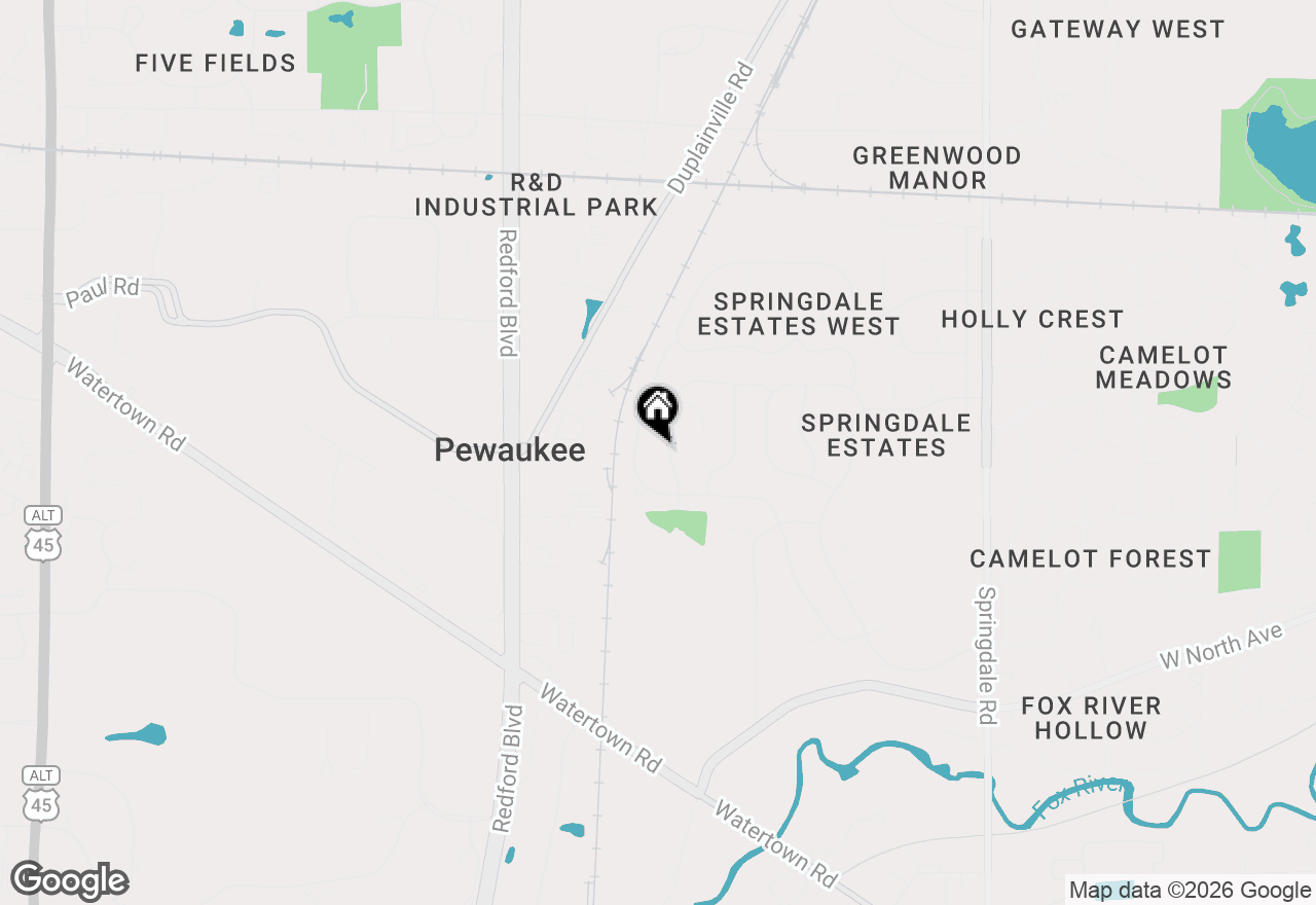 Map of W226N2555 Oakwood Ln, Waukesha, WI 53186