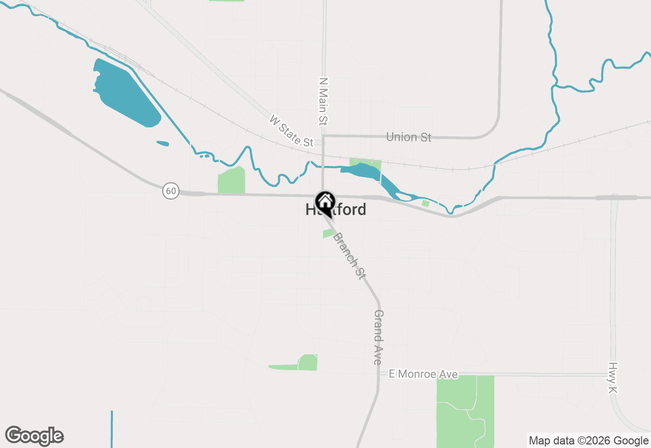 Map of 90 S Main St #92, Hartford, WI 53027
