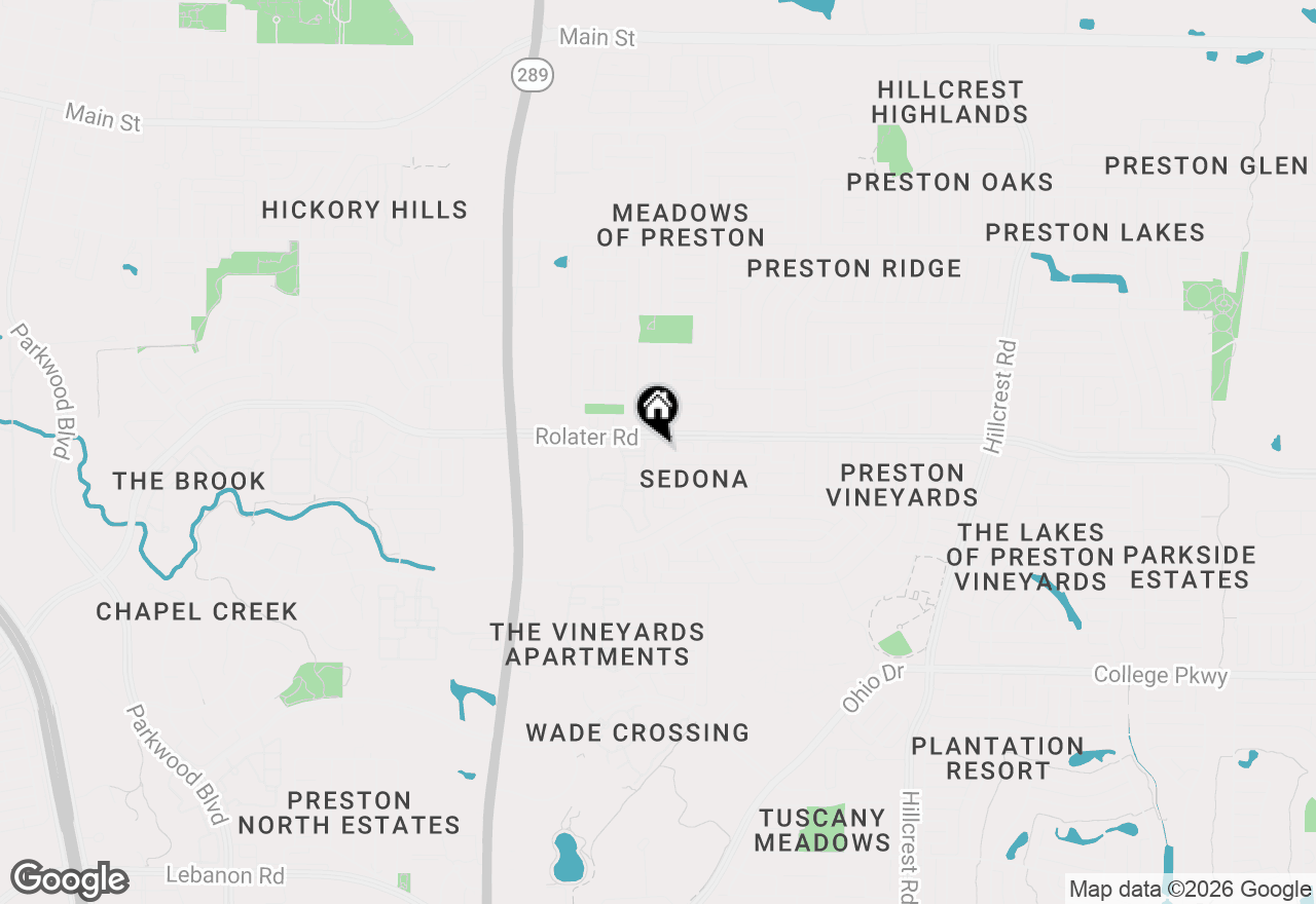 Map of 7293 Bluff Top Road, Frisco, TX 75035