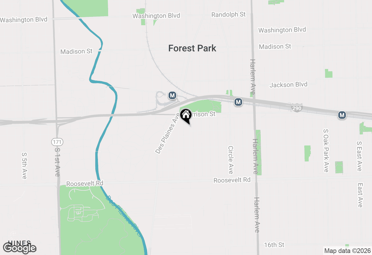 Map of 837 Lathrop Avenue #2E, Forest Park, IL 60130