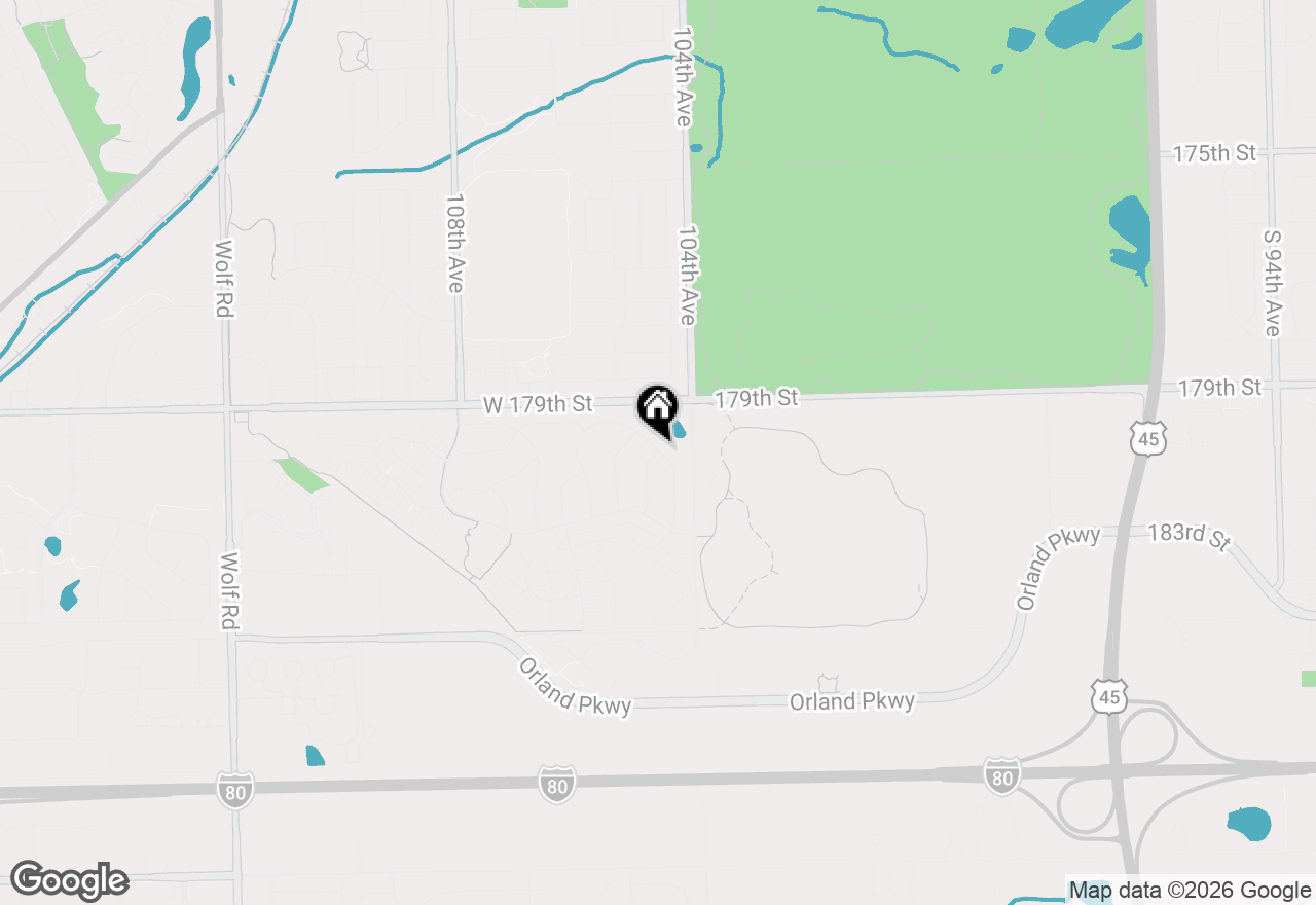 Map of 10617 Alice Mae Court, Orland Park, IL 60462