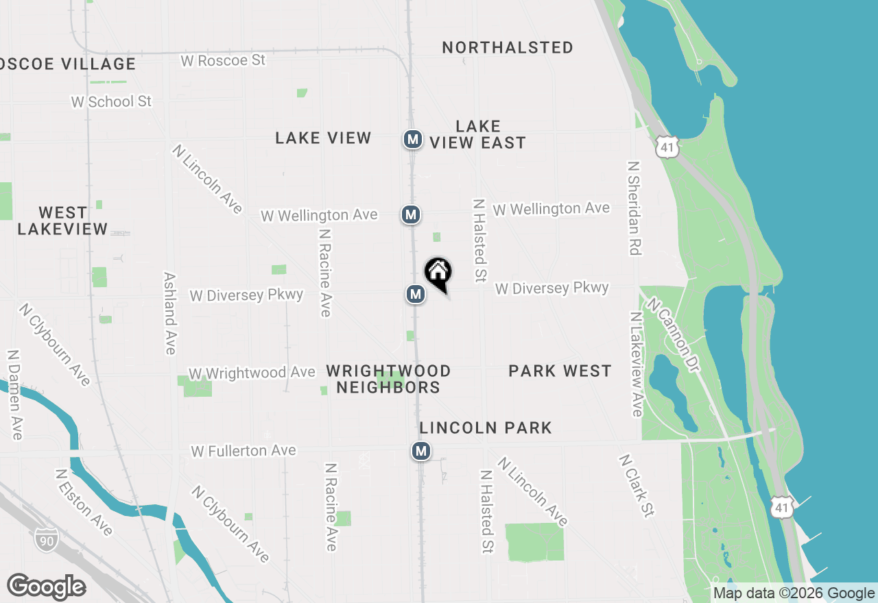 Map of 2744 N Mildred Avenue #1, Chicago, IL 60614