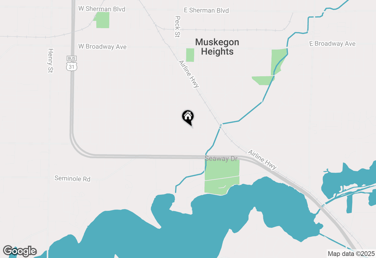 Map of 3329 Baker Street, Muskegon Heights, MI 49444