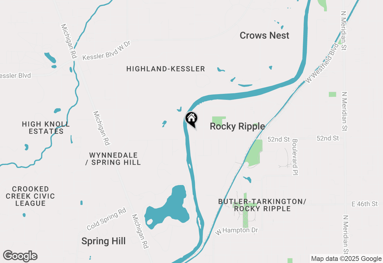 Map of 5234 Riverview Drive, Indianapolis, IN 46208