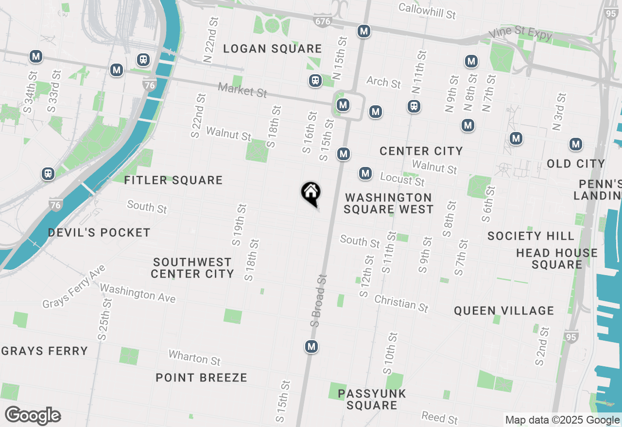 Map of 412 S 15th Street #2F, Philadelphia, PA 19146