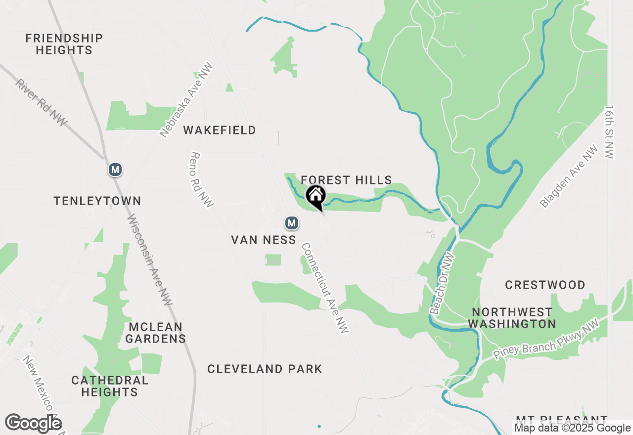 Map of 3001 Veazey Terrace Nw #1632, Washington, DC 20008