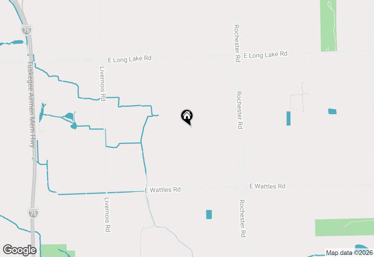 Map of 599 Thurber Drive, Troy, MI 48085