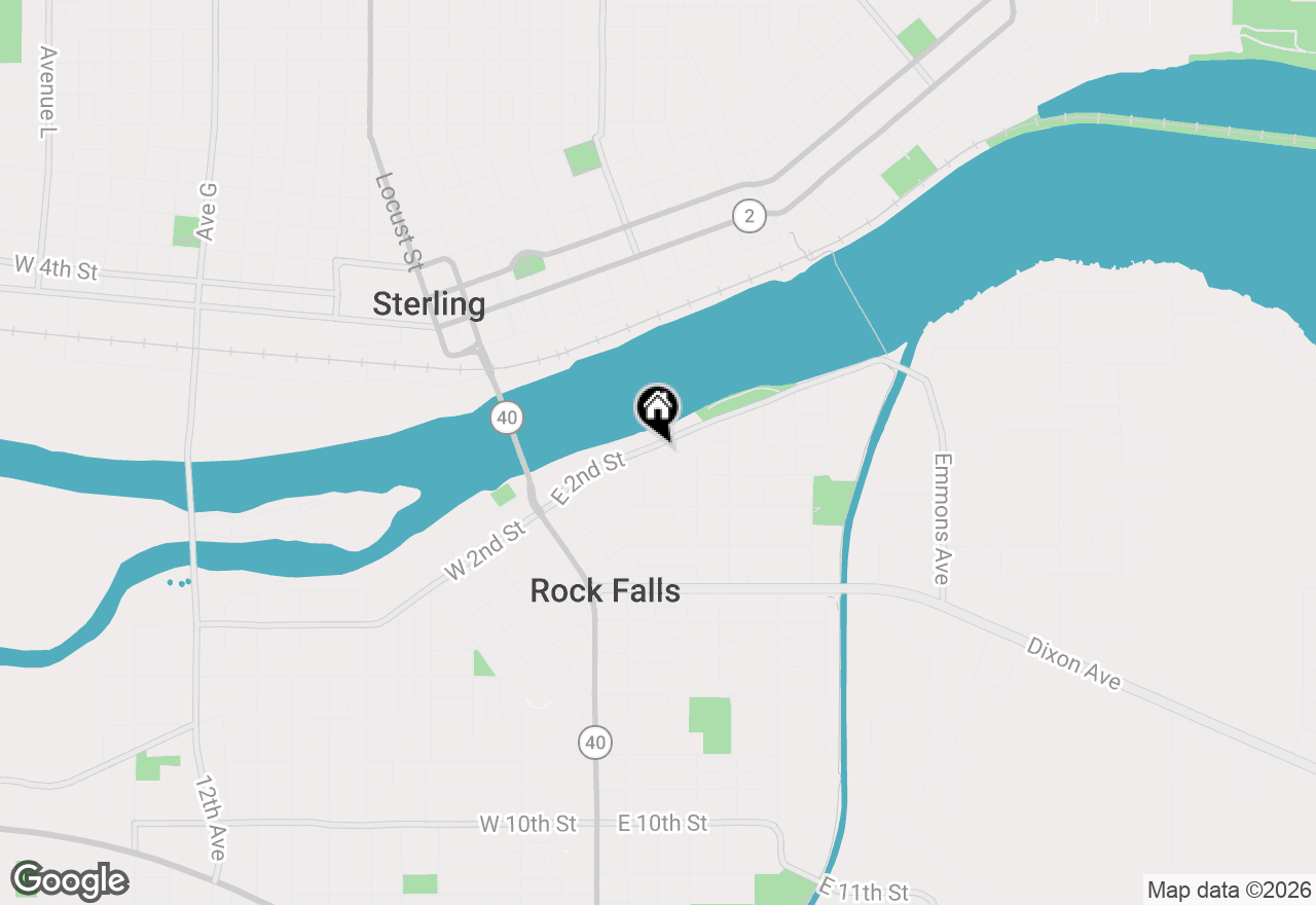 Map of 308 E 2nd Street, Rock Falls, IL 61071