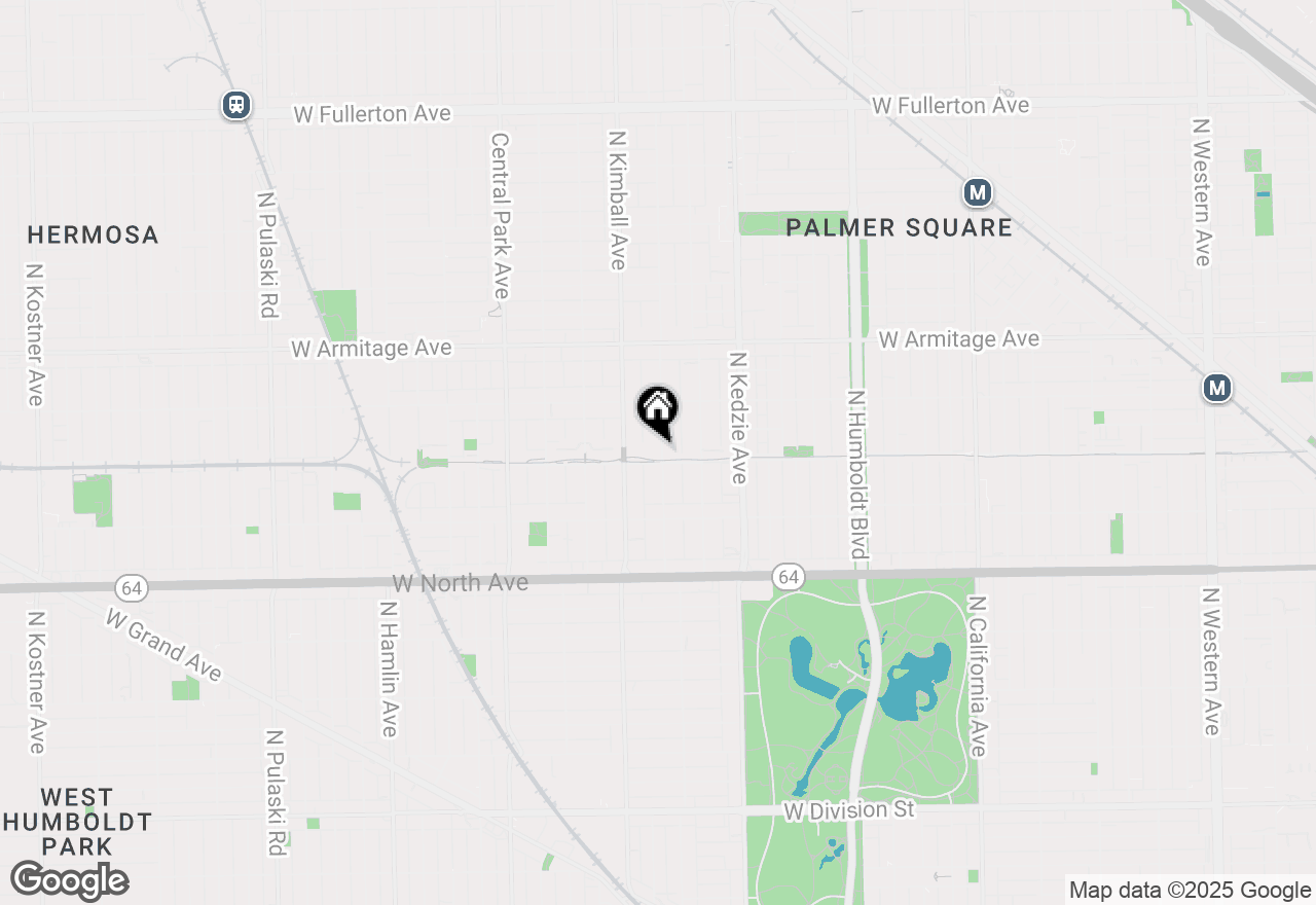 Map of 1802 N Spaulding Avenue, Chicago, IL 60647