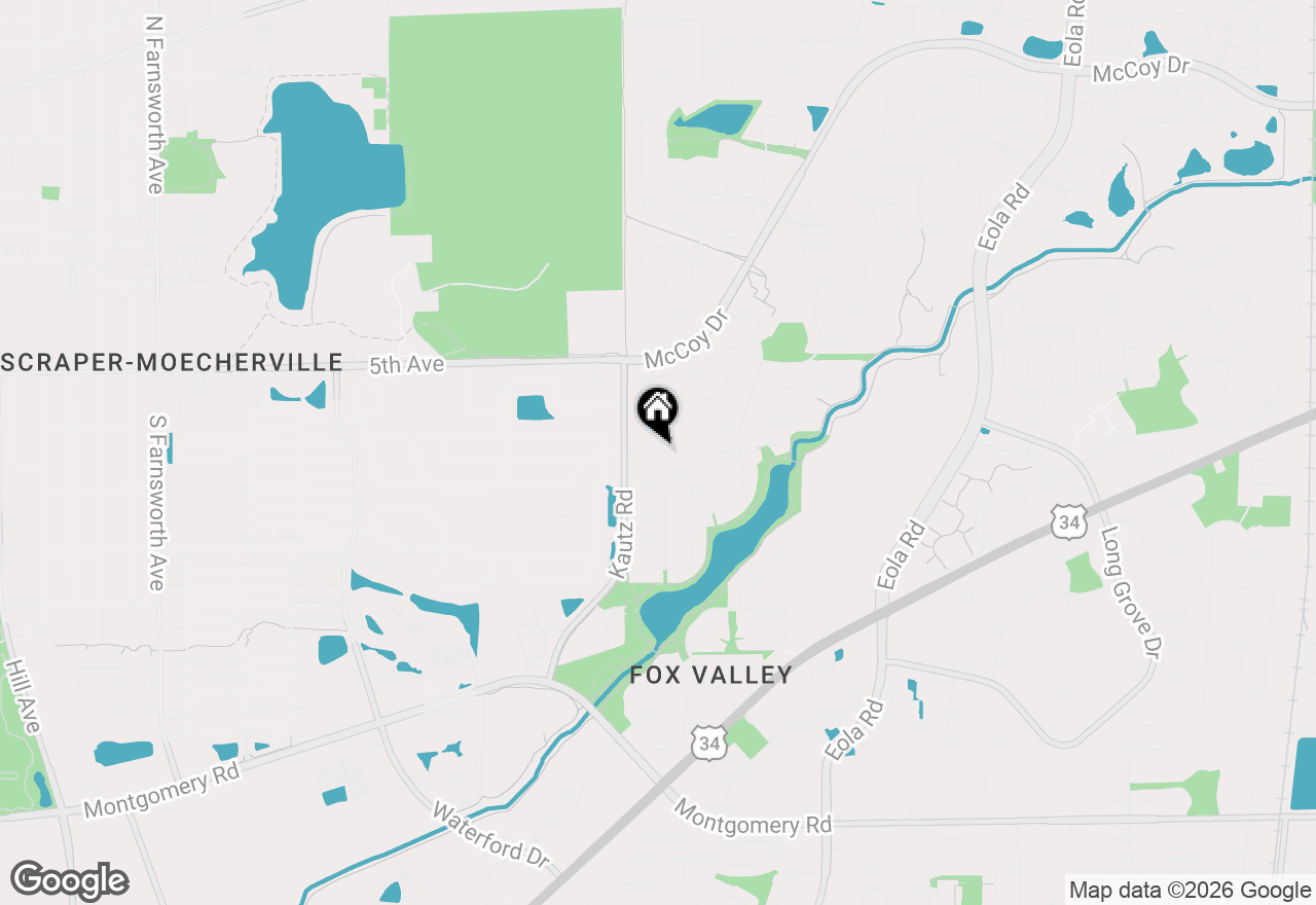 Map of 717 Clarendon Lane, Aurora, IL 60504