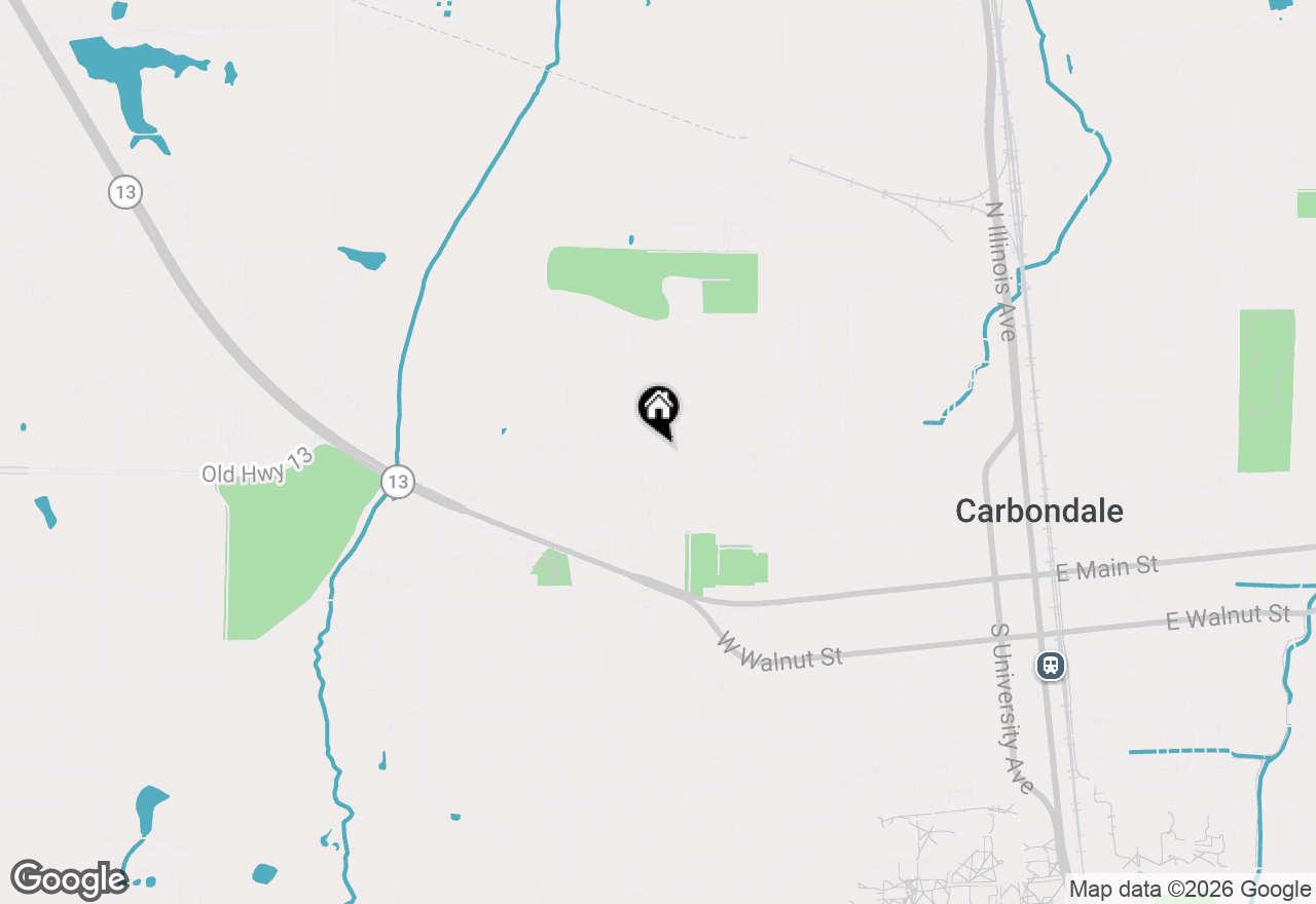 Map of 504 N Billy Bryan Street, Carbondale, IL 62901