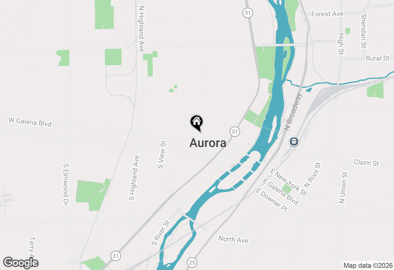 Map of 20-22 N Locust Street, Aurora, IL 60506