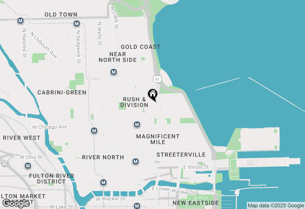 Map of 132 E Delaware Place #6205-07, Chicago, IL 60611