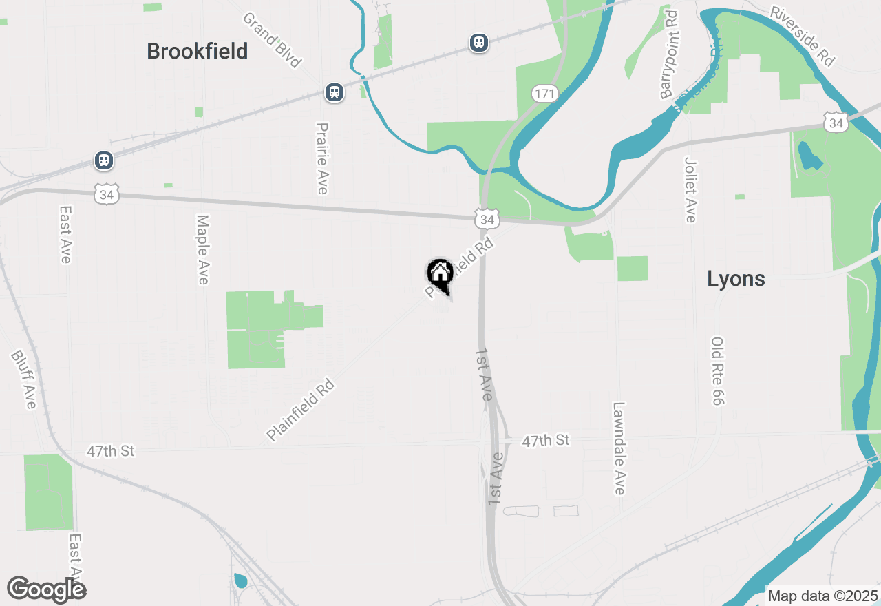 Map of 8636 Lincoln Drive, Lyons, IL 60534