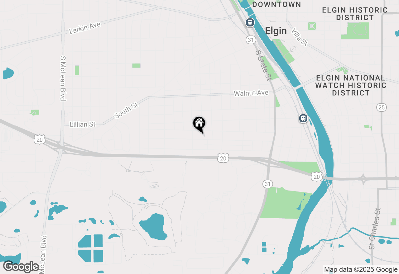 Map of 606 Morgan Street, Elgin, IL 60123