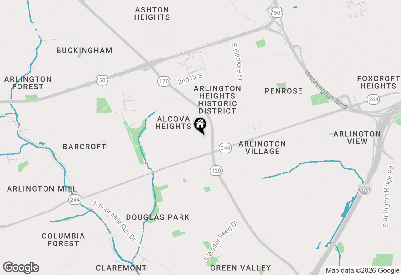Map of 838 S Lincoln Street, Arlington, VA 22204