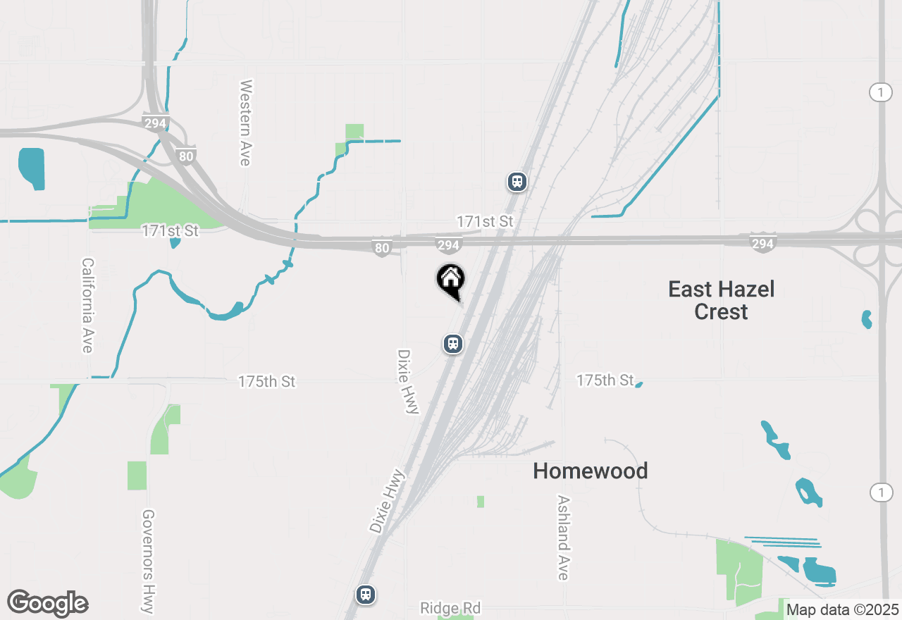 Map of 17313 Hawthorne Drive, East Hazel Crest, IL 60429