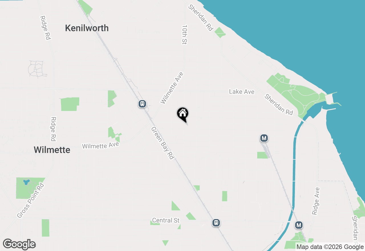 Map of 1001 Greenleaf Avenue, Wilmette, IL 60091