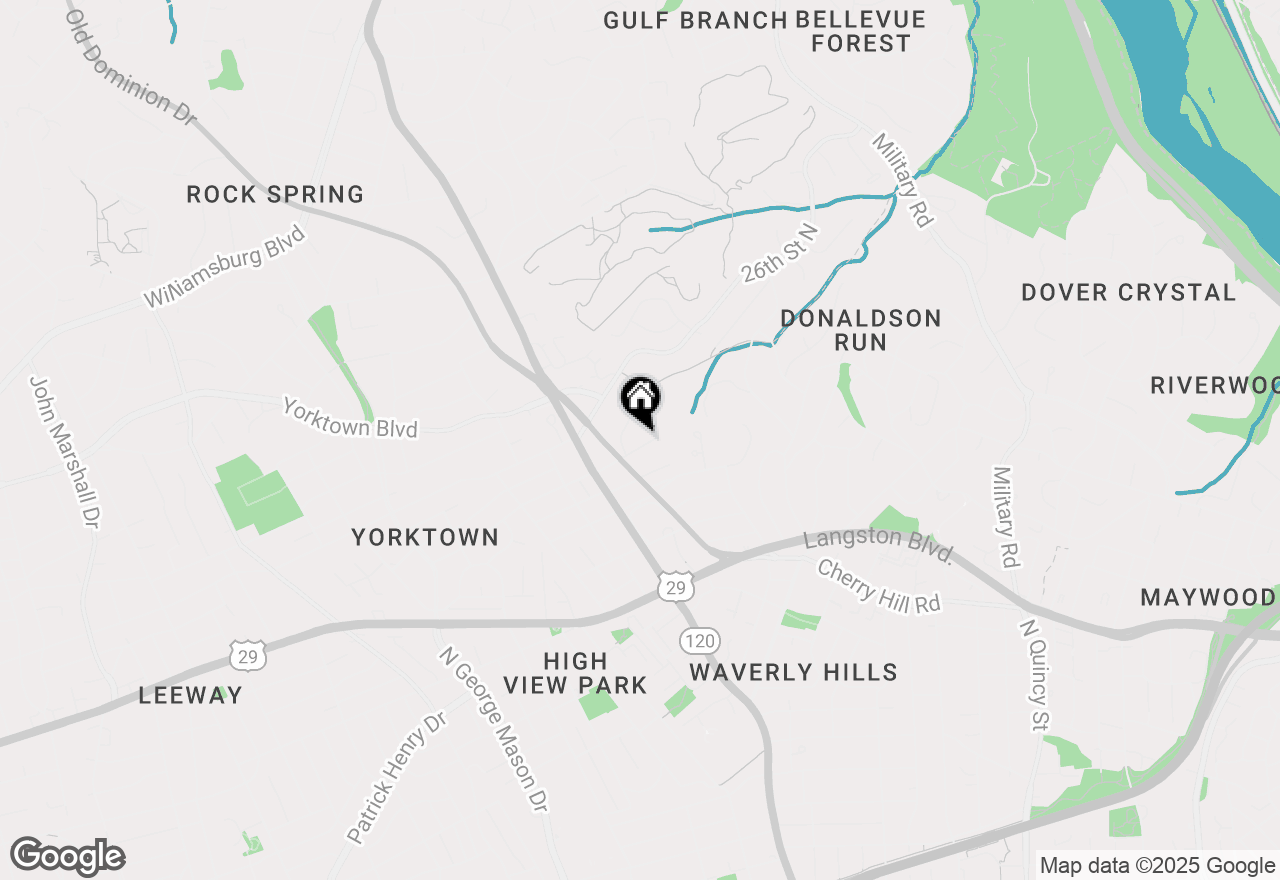 Map of 4705 25th Street N, Arlington, VA 22207