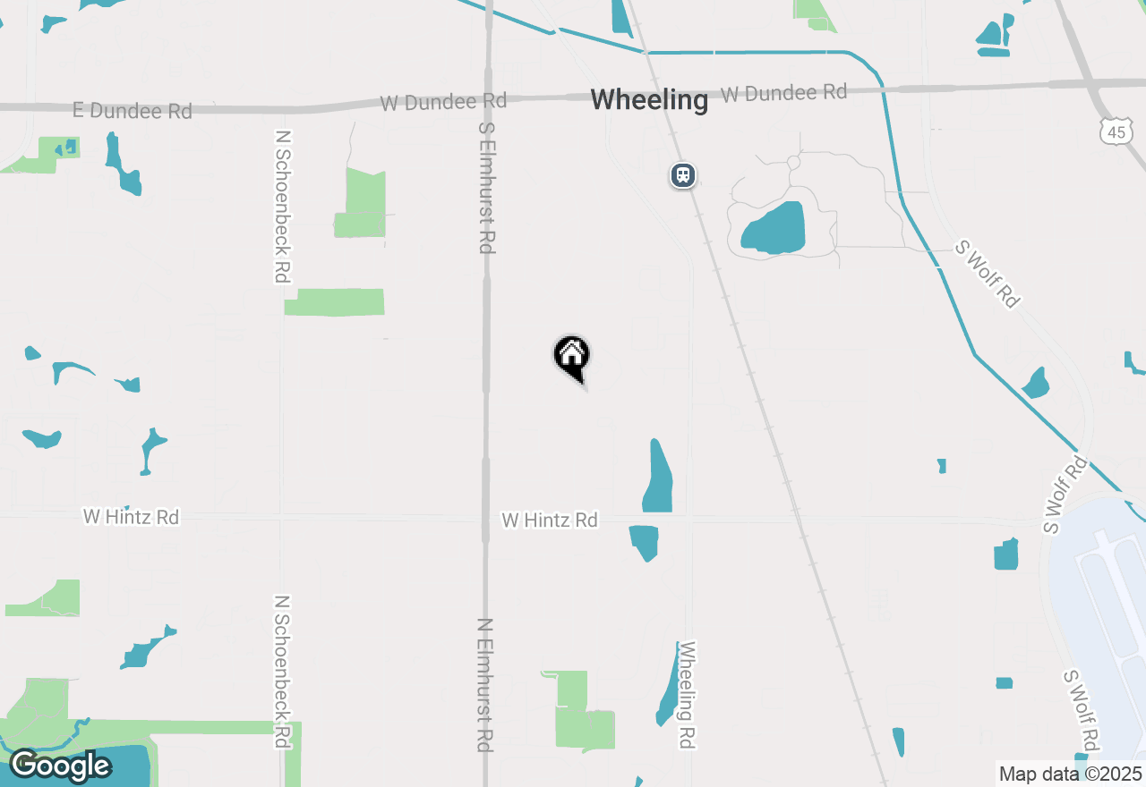 Map of 578 E Merle Lane, Wheeling, IL 60090