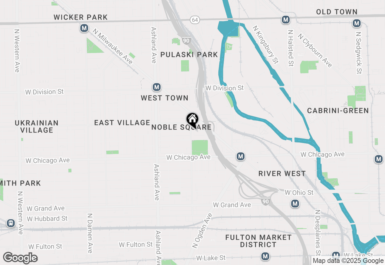 Map of 927 N Noble Street #4, Chicago, IL 60642