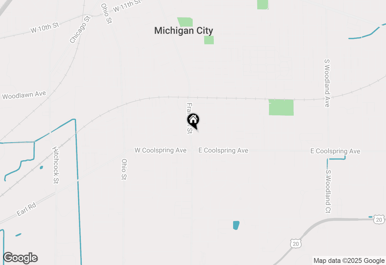 Map of 104 Valentine Court, Michigan City, IN 46360